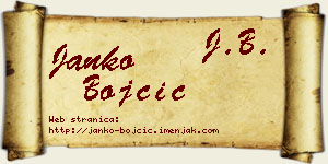Janko Bojčić vizit kartica
